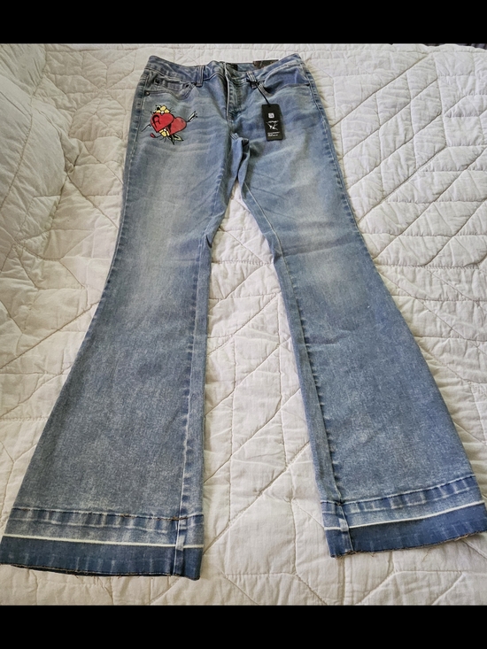 Ed Hardy Denim - Ed Hardy Hearts and Wings- Bikercore Tall Boot Cut Jeans- Size 28